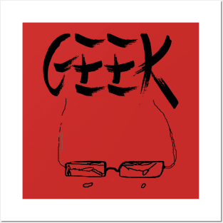 Geek Broken glasses Posters and Art